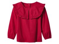 lupilu Kinder shirt met sierkraag (Rood, 98/104)