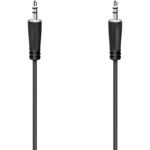 Hama 00205262 Jackplug Audio Aansluitkabel [1x Jackplug male 3,5 mm - 1x Jackplug male 3,5 mm] 1.5 m Zwart