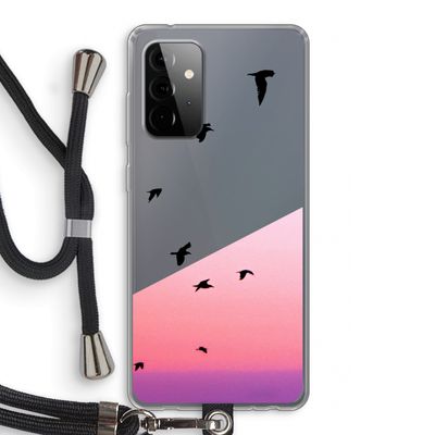 Fly away: Samsung Galaxy A72 5G Transparant Hoesje met koord