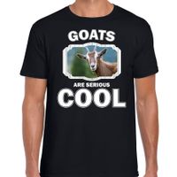 Dieren geit t-shirt zwart heren - goats are cool shirt - thumbnail