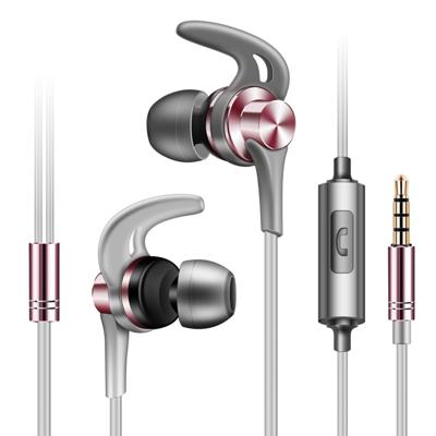 QKZ EQ1 CNC metalen shark fin hoofdtelefoon sport muziek hoofdtelefoon microfoon versie (Rose goud)
