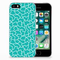 Apple iPhone SE | 5S | Hoesje maken | Cracks Blue