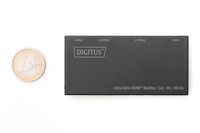 Digitus DS-45322 2 poorten HDMI-splitter LED-weergave, Met metalen behuizing, Ultra HD-geschikt 4096 x 2160 Pixel Zwart - thumbnail