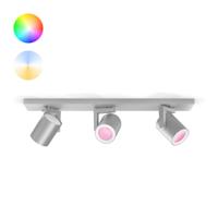 Philips Opbouwspot Hue Argenta - White and color 3-lichts zilvergrijs 915005762501