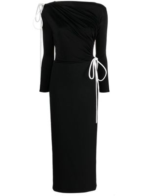 V:PM ATELIER robe longue Blair à design drapé - Noir