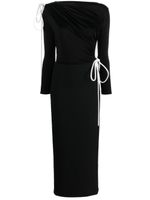V:PM ATELIER robe longue Blair à design drapé - Noir