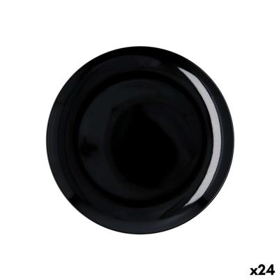Eetbord Quid Select Basic Zwart Melamine Ø 25 cm (24 Stuks)