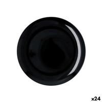 Eetbord Quid Select Basic Zwart Melamine Ø 25 cm (24 Stuks)