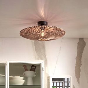 GOOD&MOJO Plafondlamp 'Zanzibar' Rotan, 55cm, kleur Naturel