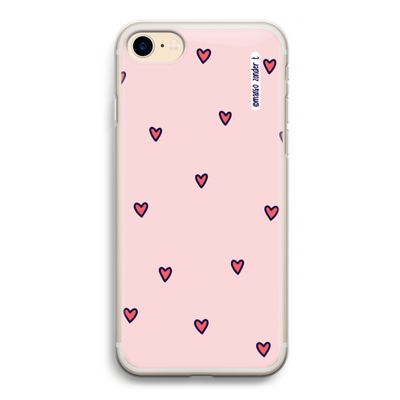 Hartjes: iPhone 7 Transparant Hoesje