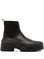 Moncler chunky-sole leather ankle boots - Noir