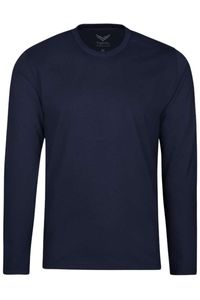 TRIGEMA Comfort Fit Longsleeve Marine, Effen