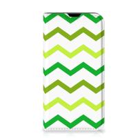 iPhone 13 Mini | Hoesje met Magneet | Zigzag Groen