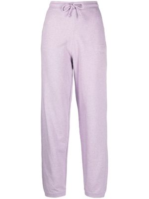 GANNI pantalon de jogging fuselé en coton biologique - Violet