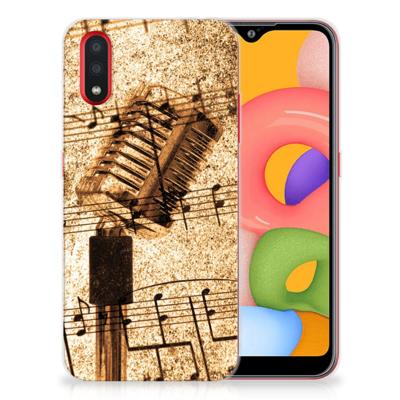 Samsung Galaxy A01 | Siliconen hoesje | met foto Bladmuziek Samsung Galaxy A01 | Siliconen hoesje | met foto Bladmuziek