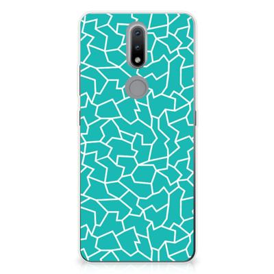 Nokia 2.4 | Hoesje maken | Cracks Blue