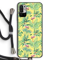 Flamingo party: Xiaomi Redmi Note 10 5G Transparant Hoesje met koord