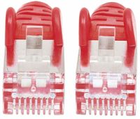 Intellinet 740760 RJ45 Netwerkkabel, patchkabel CAT 6A S/FTP 1.50 m Rood Folie afscherming, Afscherming gevlochten, Afgeschermd, Halogeenvrij 1 stuk(s) - thumbnail