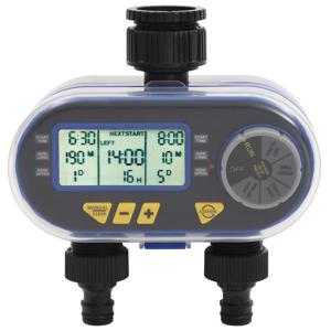 VidaXL Watertimer met dubbele uitgang automatisch digitaal