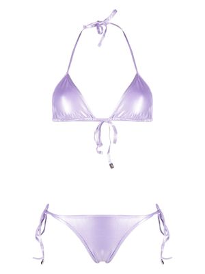 The Attico bikini à bonnets triangles - Violet