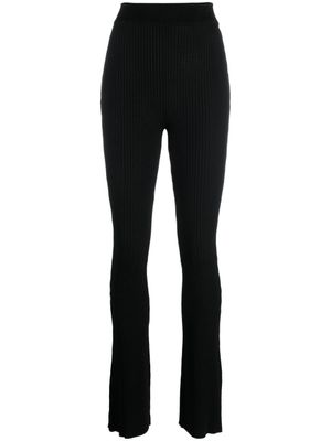 Suboo pantalon évasé Alfie à taille haute - Noir
