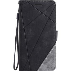 OPPO Find X3 Lite hoesje - Bookcase - Pasjeshouder - Portemonnee - Patroon - Kunstleer - Zwart