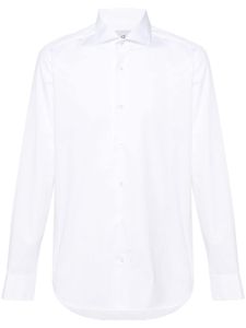 D4.0 chemise en coton à design uni - Blanc