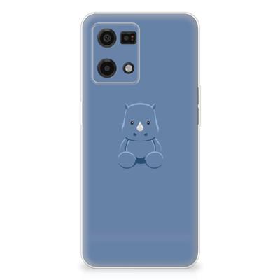 OPPO Reno7 4G Telefoonhoesje met Naam Baby Rhino OPPO Reno7 4G Telefoonhoesje met Naam Baby Rhino