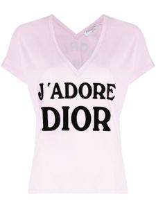 Christian Dior Pre-Owned t-shirt J'Adore Dior à col v (2003) - Rose