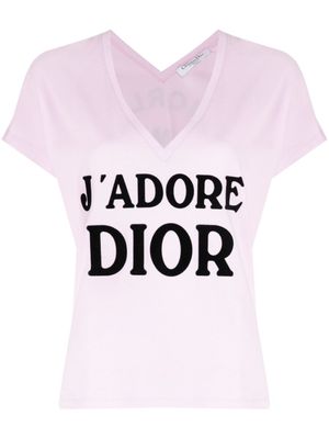 Christian Dior Pre-Owned t-shirt J'Adore Dior à col v (2003) - Rose