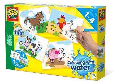 SES Kleuren met water boerderijdieren
