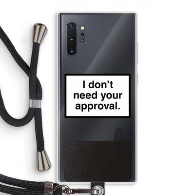 Don't need approval: Samsung Galaxy Note 10 Plus Transparant Hoesje met koord