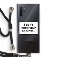 Don't need approval: Samsung Galaxy Note 10 Plus Transparant Hoesje met koord