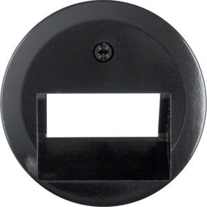 Centraalplaat UAE doos 2 x RJ45 Berker 1930 zwart 140901