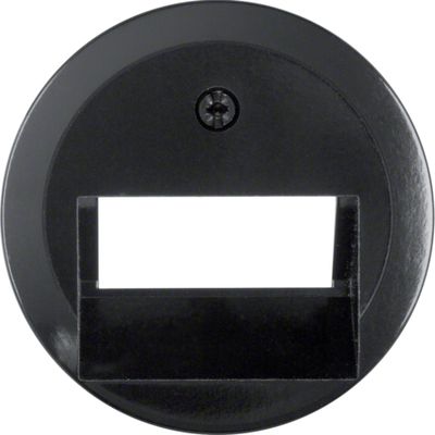 Centraalplaat UAE doos 2 x RJ45 Berker 1930 zwart 140901