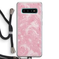 Abstract Painting Pink: Samsung Galaxy S10 Plus Transparant Hoesje met koord
