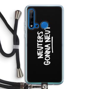 Neuters (zwart): Huawei P20 Lite (2019) Transparant Hoesje met koord