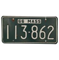 Massachusetts 1966 Kentekenplaat - Origineel