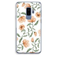 Peachy flowers: Samsung Galaxy S9 Plus Transparant Hoesje