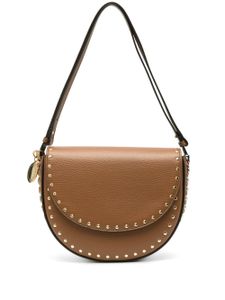 Stella McCartney sac porté épaule Frayme médium à ornements de clous - Marron