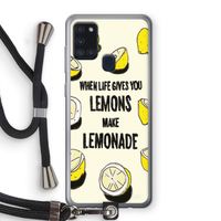 Lemonade: Samsung Galaxy A21s Transparant Hoesje met koord Lemonade: Samsung Galaxy A21s Transparant Hoesje met koord