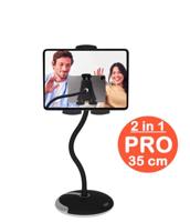 Tablet houder + Telefoonhouder PRO (2 in 1) met voet & 35 cm hals