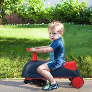 2 In 1 Elektrische Auto voor Kinderen/Muziek/Pedaal/Dolfijn Ontwerp/3 Wielen/Knipperende Wielen/Anti-Rollover/30 kg Capaciteit