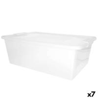 Opbergbak met Deksel Curver Wit Plastic 26 L 55 x 19 x 35 cm (7 Stuks)