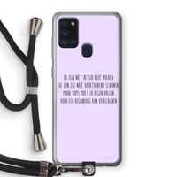 Regenboog: Samsung Galaxy A21s Transparant Hoesje met koord