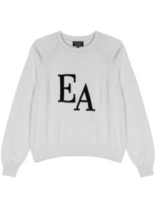 Emporio Armani pull à patch logo - Gris