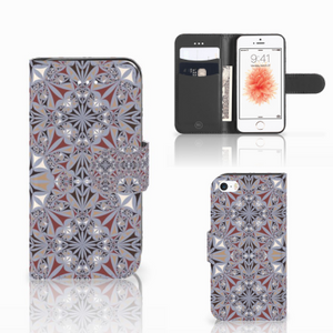 Apple iPhone 5 | 5s | SE Bookcase Flower Tiles