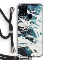 Golven: Samsung Galaxy M31 Transparant Hoesje met koord
