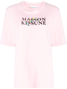 Maison Kitsuné t-shirt en coton à logo imprimé - Rose