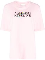 Maison Kitsuné t-shirt en coton à logo imprimé - Rose - thumbnail